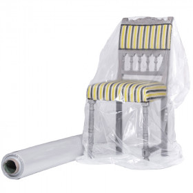 Lot de 10 housses plastiques de protection pour fauteuil 1,4 m x 1,2 m