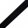 Bande auto agrippante à coudre 25 mm noir partie velours - au mètre