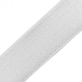 Bande auto agrippante à coudre 50 mm blanc partie crochet - au mètre