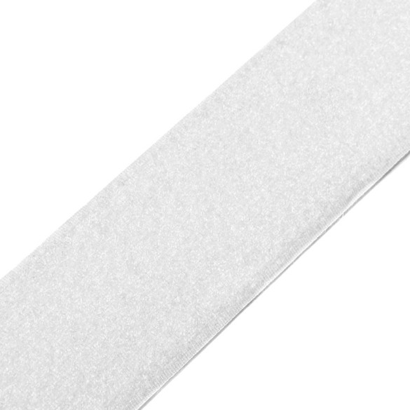 Bande auto agrippante à coudre 50 mm blanc partie velours - au mètre