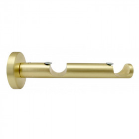 Support double berceau Ø20/20 mm Décor Laiton Mat 54/134 mm