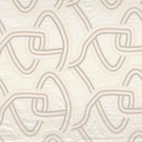 Tissu brodé Aisance craie Camengo