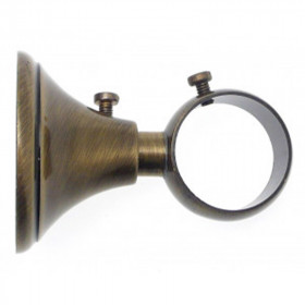 Support mur et plafond Ø28 mm Laiton Vieilli 55 mm