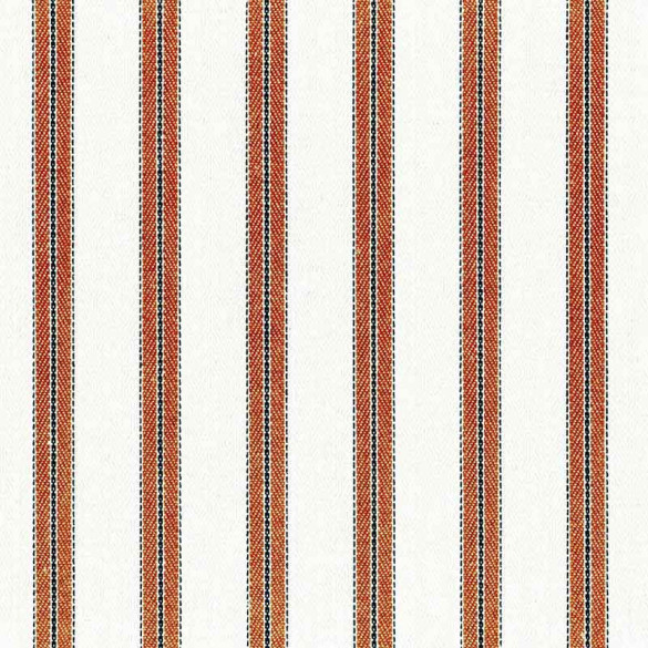 Tissu rayé Evora orange brulée Casamance