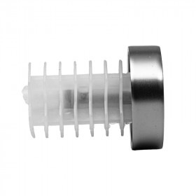 2 embouts bouchon Ø28 mm Alu Brossé