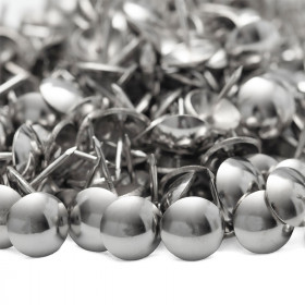 1000 Clous tapissier Nickelé Lentille Fer 14 mm