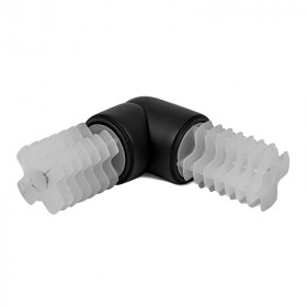Connecteur d'angle pour tringle de rideau Ø28 mm Noir Mat