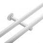 Support double berceau Ø28/28 mm Blanc Mat 80/160 mm