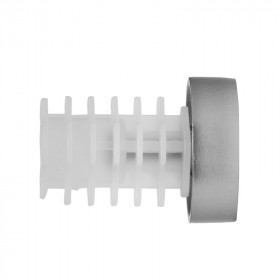 2 embouts bouchon Ø20 mm Alu Brossé