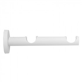 2 supports double berceau Ø20/20 mm Blanc Mat 54/134 mm