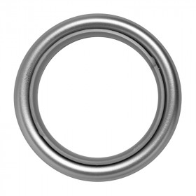 Anneau rideau Ø41x55 mm avec bague silencieuse nickel mat