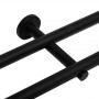 2 Supports double berceau Ø20/20 mm Noir Mat 54/134 mm