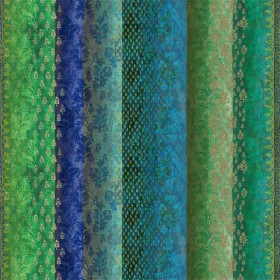 Tissu rayures Kasavu emerald Designers Guild
