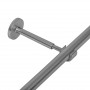 2 supports extensibles mur et plafond Ø20 mm alu brossé 110-160 mm