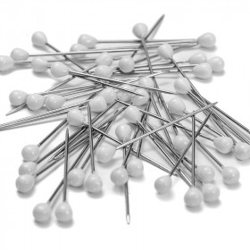 100 houzeaux tapissier à tête ronde - blanc