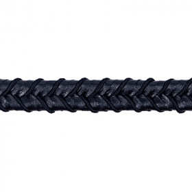 Double tresse imitation cuir 8 mm noir 6201.0.629 PIDF