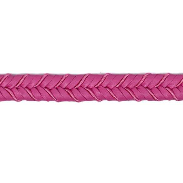 Double tresse imitation cuir 8 mm fuchsia 6201.0.626 PIDF