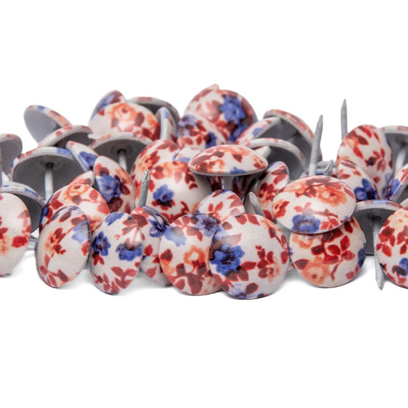 50 clous tapissier peint perle fer 16 mm n°1