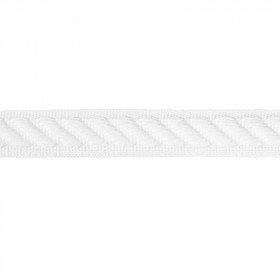 Galon tapissier torsadé blanc 14 mm