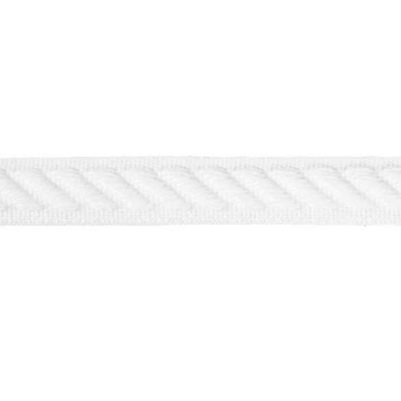 Galon tapissier torsadé blanc 14 mm