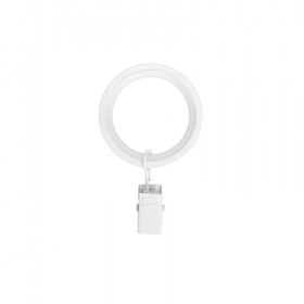 10 anneaux pince rideaux Ø30x40 mm blanc mat