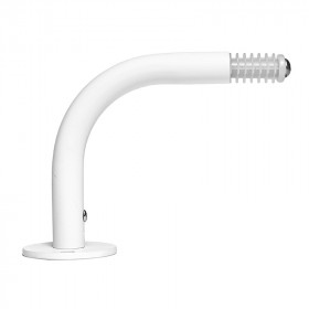 Support coudé blanc mat 115 mm pour tringle Ø20 mm