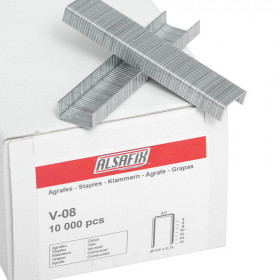 Boite de 10 000 agrafes ALSAFIX type V - 8 mm